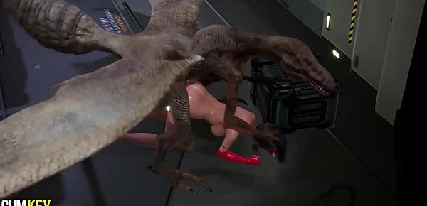 trendsDinosaur broke out of the laboratory and fucked a Gorgeus Slut | 3D Porn Hentai | Fallen Doll